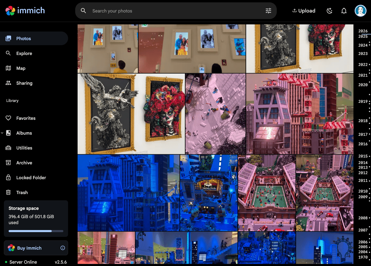 Immich photo library